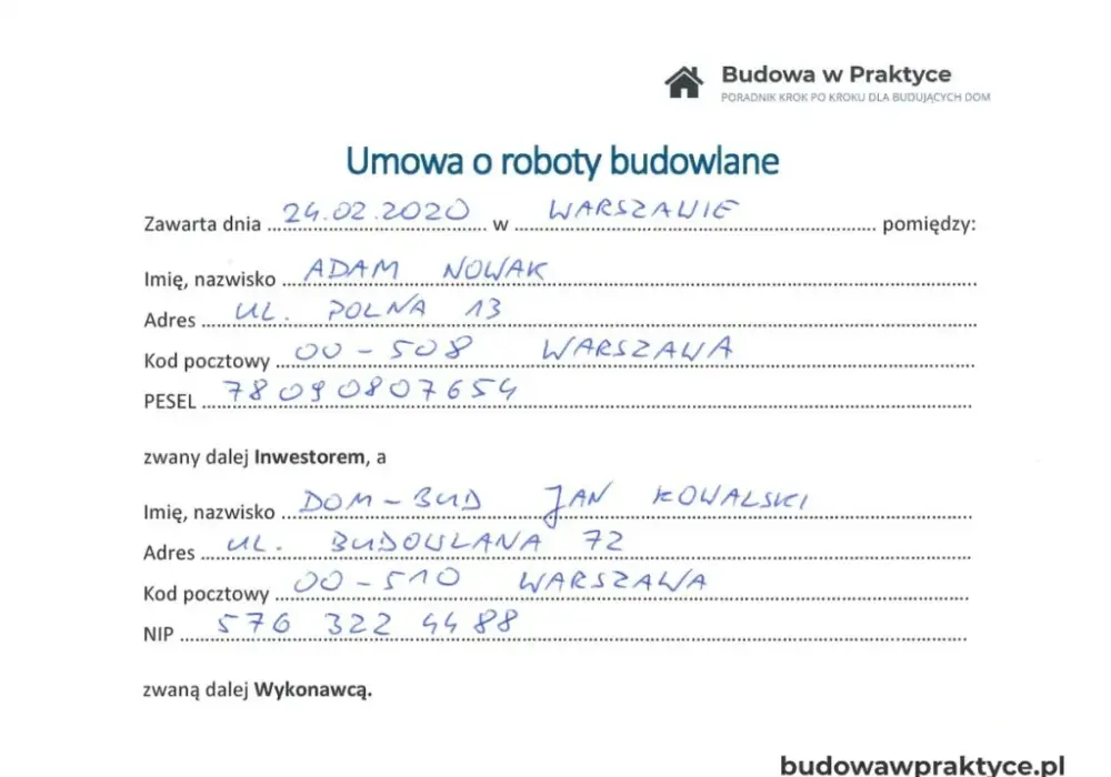 Umowa na budowę domu - jak uniknąć błędów i zabezpieczyć się