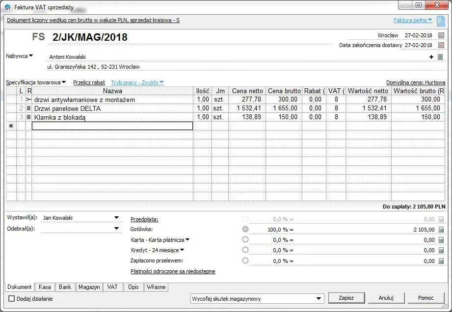 Jak poprawnie wystawić fakturę za usługę z materiałem - poradnik