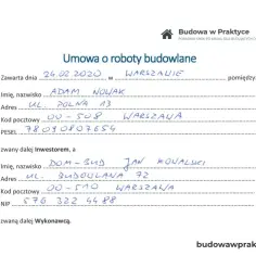 Umowa na budowę domu - jak uniknąć błędów i zabezpieczyć się